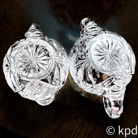 Gorgeous Victorian Glass Sugar and Creamer. late 19th century/early 20th - Picture 2 of 5